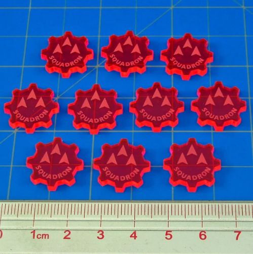 LITKO Fluorescent Pink Squadron Command Tokens Compatible with Star Wars Armada (10)